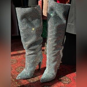 Steve Madden heeled rhinestone boots